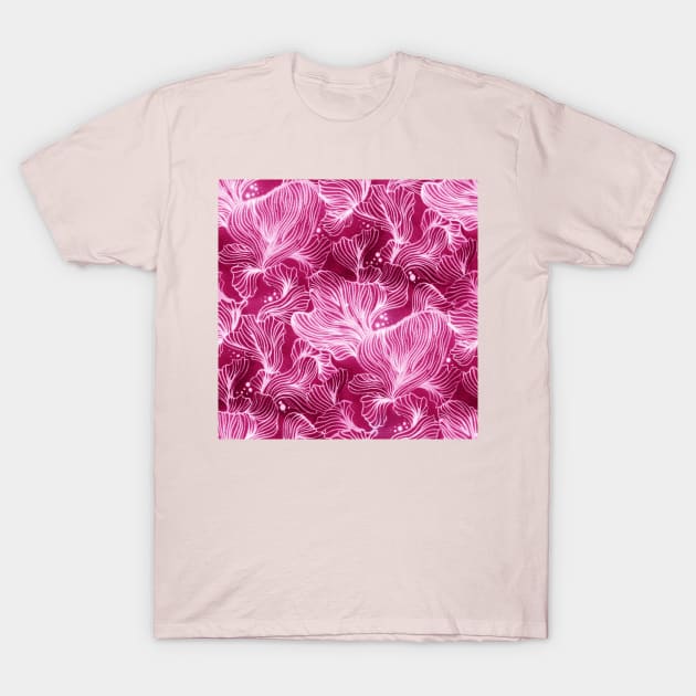 Pink Shibori Corals T-Shirt by Carolina Díaz